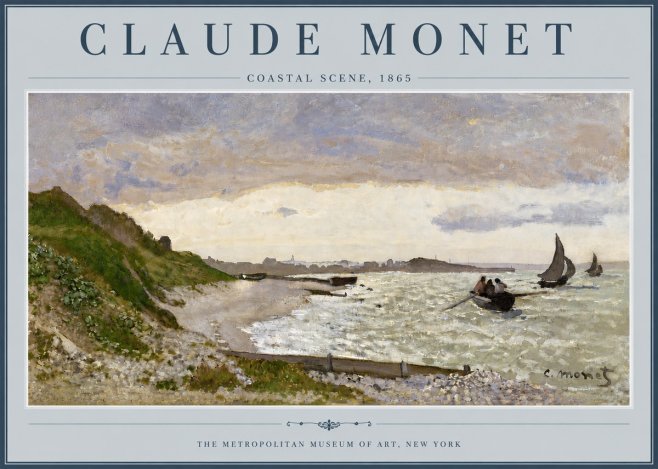 Monet Coastal Scene No6 - Poster