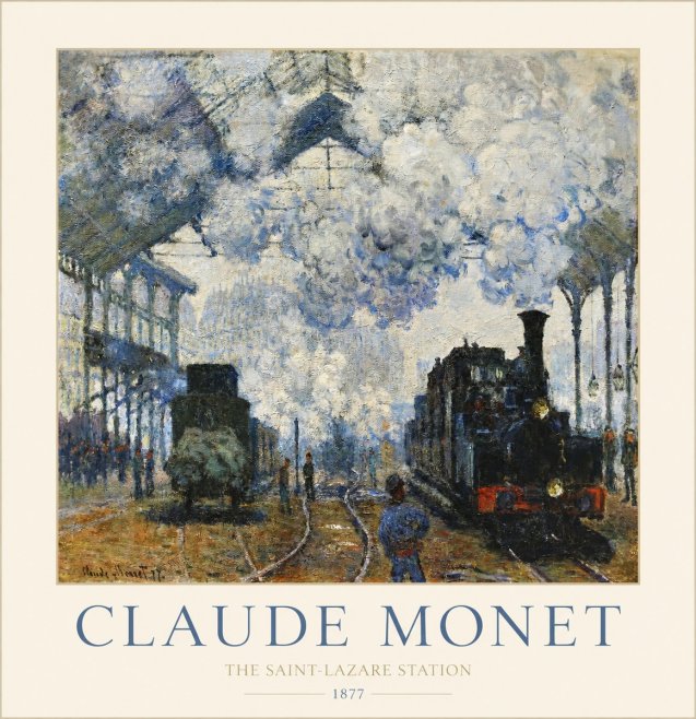 Monet The Saint-lazare Station No1 - Poster