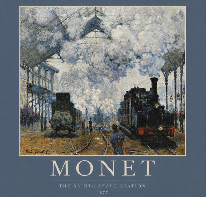 Monet The Saint-lazare Station No2 - Poster