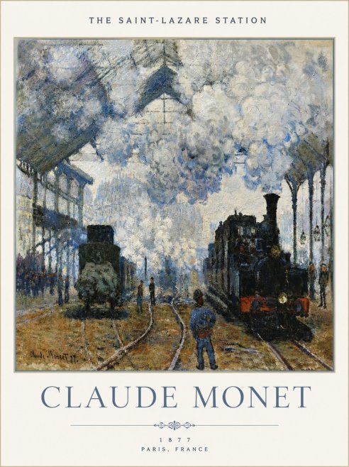 Monet The Saint-lazare Station No4 - Poster