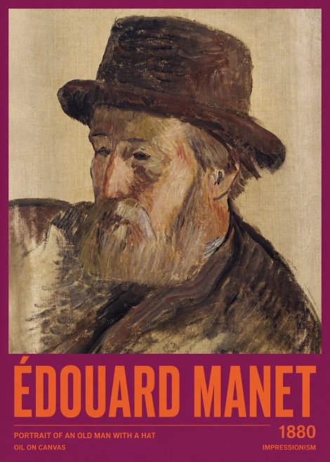 Édouard Manet Portrait of an Old Man with a Beard No6 - Poster