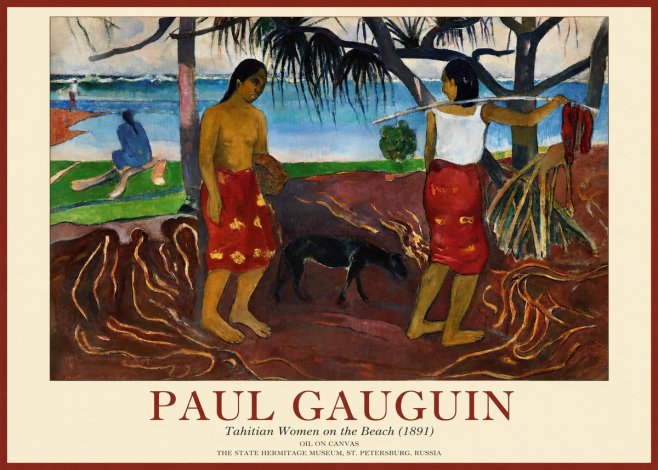 Paul Gauguin Tahitian Women on the Beach (1891) No1 - Poster