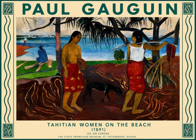 Paul Gauguin Tahitian Women on the Beach (1891) No3 - Poster