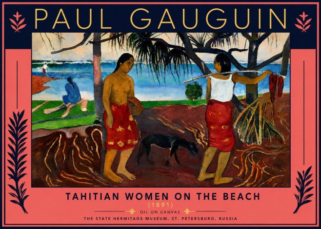 Paul Gauguin Tahitian Women on the Beach (1891) No5 - Poster