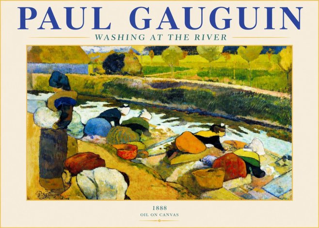 Paul Gauguin Washing at the River No4 - Poster