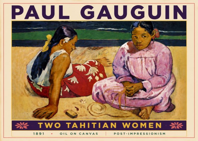 Paul Gauguin Two Tahitian Women III No5 - Poster