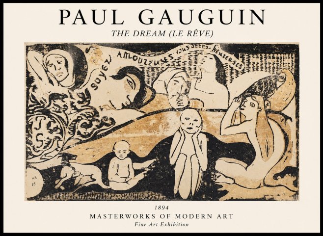 Paul Gauguin The Dream (Le Rêve) No1 - Poster