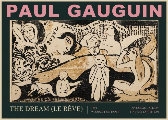 Paul Gauguin The Dream (Le Rêve) No4 - Poster