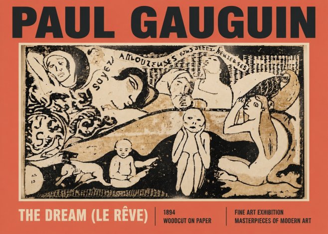 Paul Gauguin The Dream (Le Rêve) No6 - Poster
