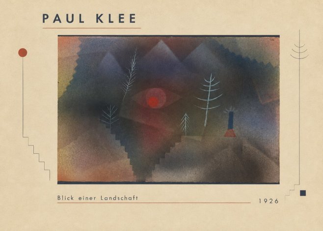Paul Klee Blick Einer Landschaft No1 - Poster