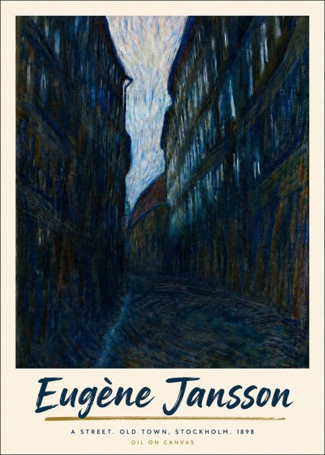 Eugène Jansson A Street. Old Town, Stockholm. 1898 No4 - Poster