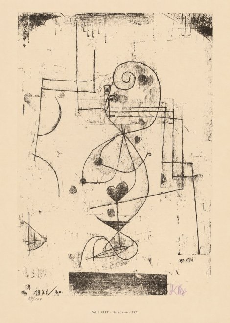 Paul Klee Herzdame No5 - Poster