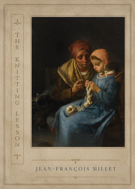 Jean-François Millet The Knitting Lesson I No2 - Poster