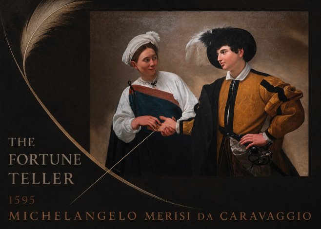 Michelangelo Merisi da Caravaggio The Fortune Teller II No6 - Poster