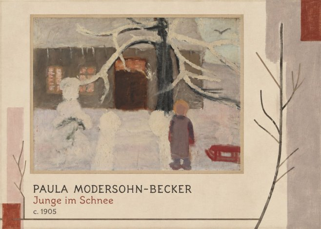 Paula Modersohn-Becker Junge Im Schnee No3 - Poster