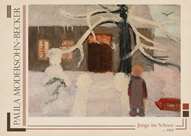 Paula Modersohn-Becker Junge Im Schnee No5 - Poster
