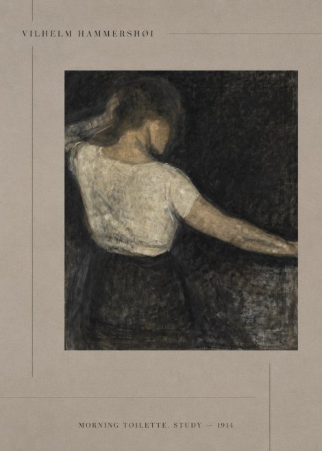 Vilhelm Hammershøi Morning Toilette. Study No4 - Poster