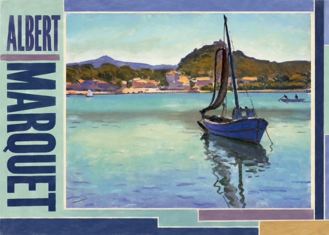 Albert Marquet Blue Boat in the Harbor No2 - Poster