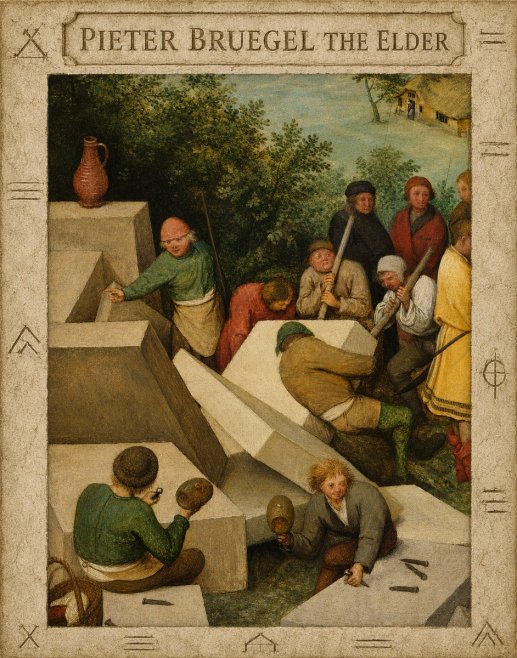Pieter Bruegel The Tower of Babel V No5 - Poster