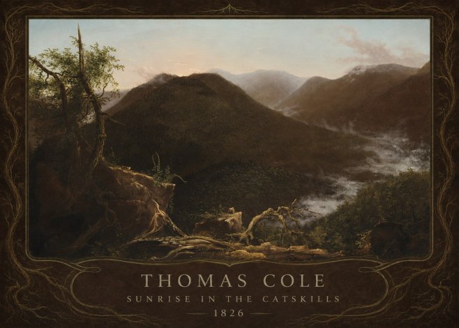 Thomas Cole Sunrise in the Catskills I No3 - Poster