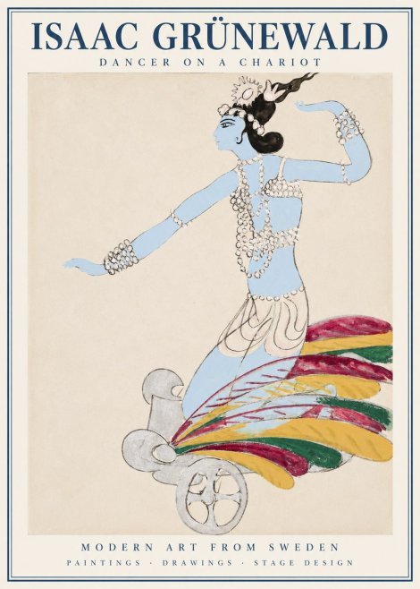 Isaac Grünewald Dancer on a Chariot No1 - Poster