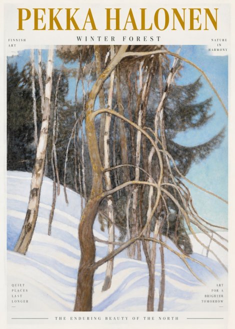 Pekka Halonen Winter Forest III No4 - Poster