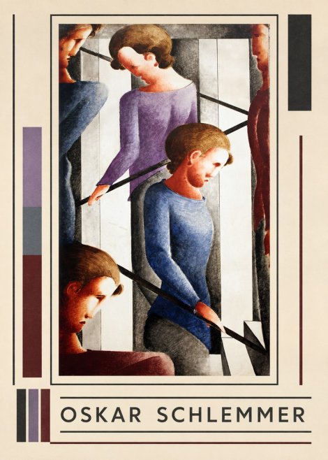 Oskar Schlemmer Staircase Figures I No1 - Poster