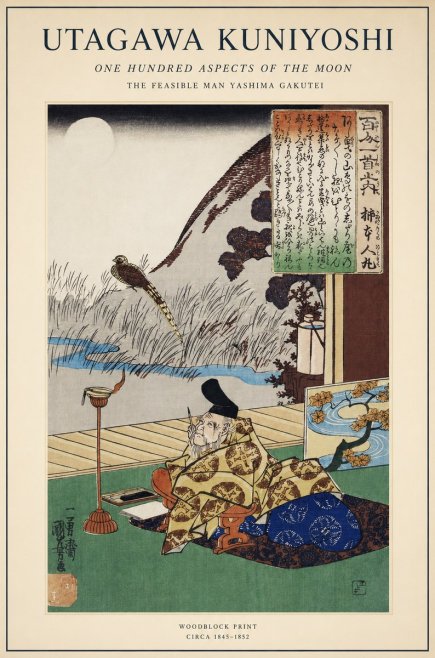 Utagawa Kuniyoshi The Feasible Man Yashima Gakutei No1 - Poster