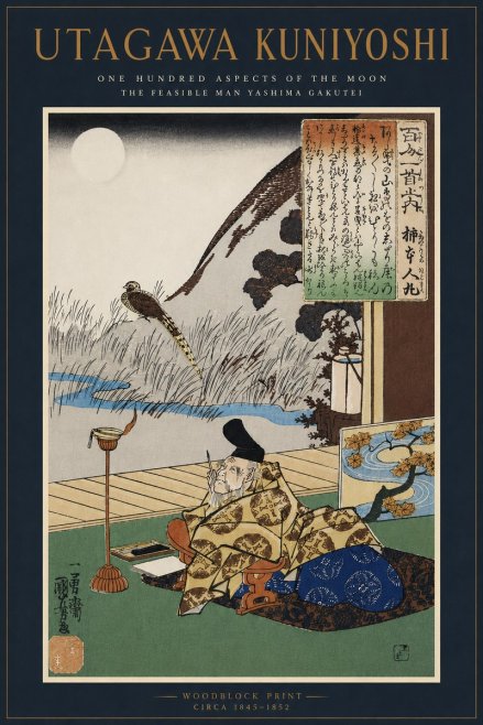 Utagawa Kuniyoshi The Feasible Man Yashima Gakutei No5 - Poster