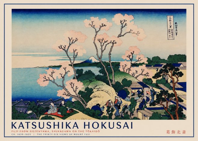 Katsushika Hokusai Fuji from Gotenyama, Shinagawa on the Tōkaidō No2 - Poster