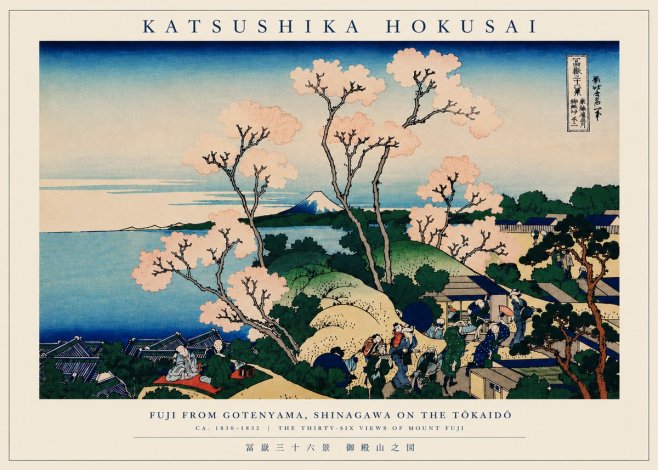 Katsushika Hokusai Fuji from Gotenyama, Shinagawa on the Tōkaidō No6 - Poster