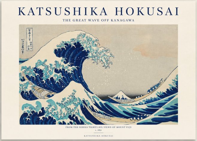 Katsushika Hokusai The Great Wave off Kanagawa I No1 - Poster
