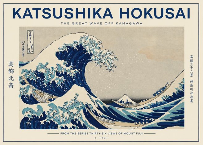 Katsushika Hokusai The Great Wave off Kanagawa I No2 - Poster