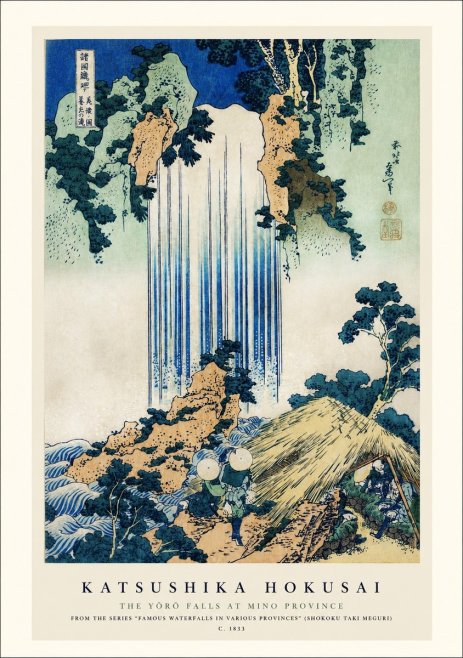 Katsushika Hokusai The Yōrō Falls at Mino Province No1 - Poster