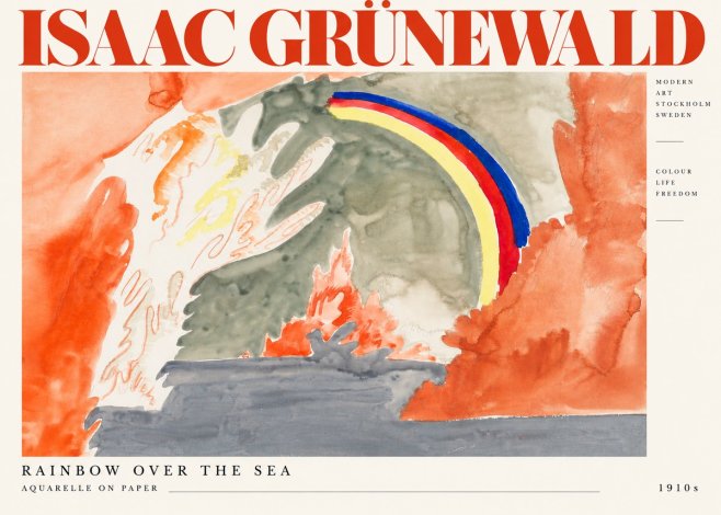 Isaac Grünewald Watercolor Composition No3 - Poster