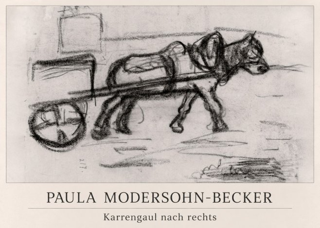 Paula Modersohn-Becker Karrengaul Nach Rechts No1 - Poster