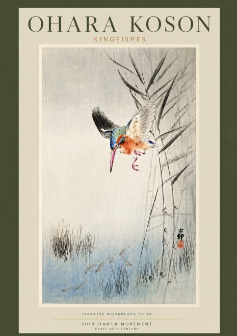 Ohara Koson Kingfisher No5 - Poster
