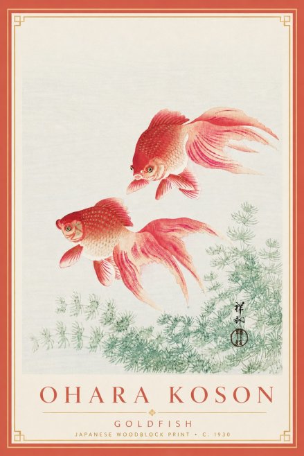 Ohara Koson Goldfish No3 - Poster