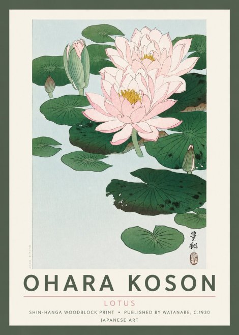 Ohara Koson Lotus I No2 - Poster