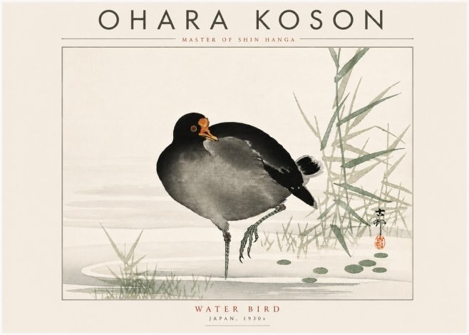 Ohara Koson Water Bird No6 - Poster
