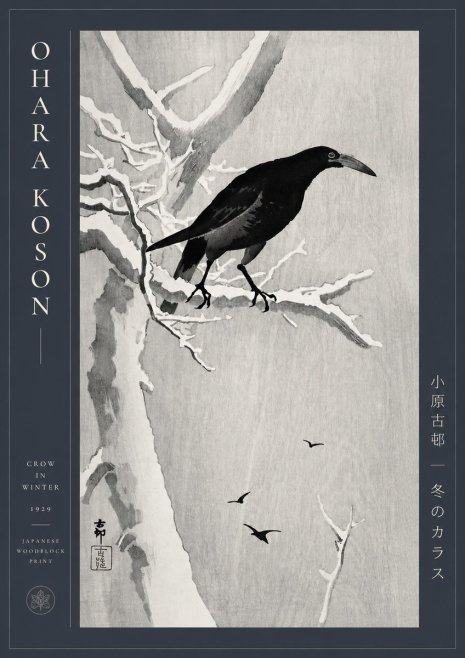 Ohara Koson Crow in Winter I No2 - Poster