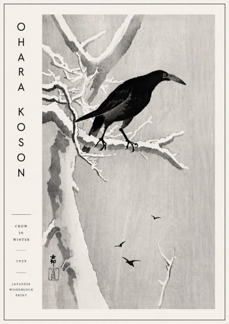 Ohara Koson Crow in Winter I No4 - Poster
