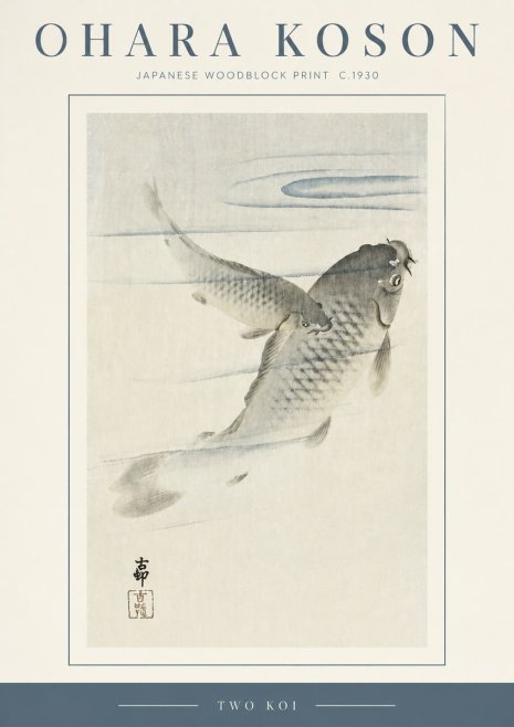 Ohara Koson Two Koi I No3 - Poster