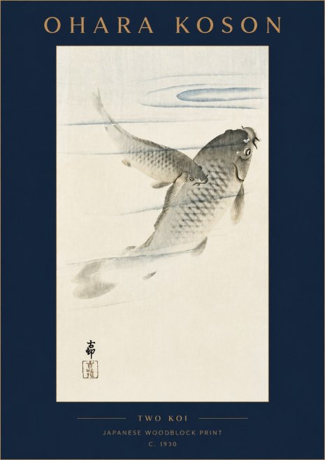 Ohara Koson Two Koi I No4 - Poster