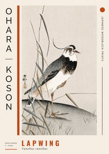 Ohara Koson Lapwing No4 - Poster