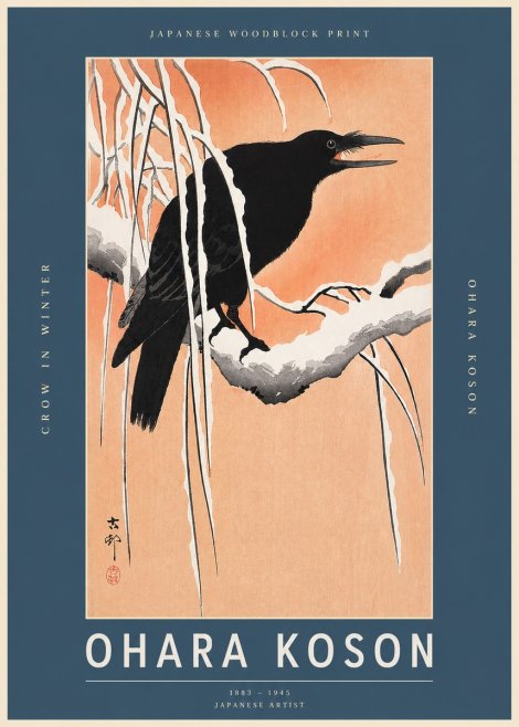 Ohara Koson Crow in Winter II No2 - Poster