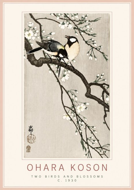 Ohara Koson Two Birds and Blossoms II No3 - Poster