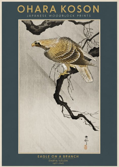 Ohara Koson Eagle on a Branch II No2 - Poster