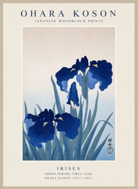 Ohara Koson Iris Es No1 - Poster