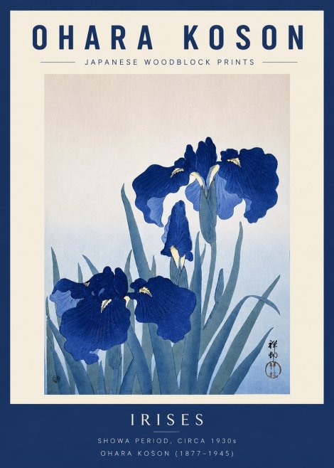 Ohara Koson Iris Es No2 - Poster
